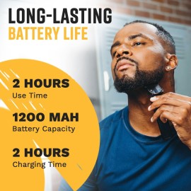 The Cut Buddy Trim Buddy, Cordless Beard & Hairline Trimmer with 4 Guards + Shaping Tool, Beginner-Friendly, Rechargeable, T-Blade Precision, As Seen on Shark Tank