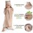 Premium Toddler Towels with Hood | Rayon Made from Bamboo Toddler Bath Towel | Large Hooded Towels for Toddlers | Toddler Towels for Girl Boy (Beige)