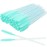 100 Pcs Silicone Mascara Wands Disposable Eyelash Brushes for Extensions Lash Applicators Makeup Tool Kit (Crystal blue/Mint Green)