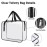 Cosywell Clear Toiletry Bag Quart Size Bag 2Pcs Travel Makeup Cosmetic Bag PVC Toiletries Cosmetic Pouch for Women Men (L)