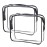 Cosywell Clear Toiletry Bag Quart Size Bag 2Pcs Travel Makeup Cosmetic Bag PVC Toiletries Cosmetic Pouch for Women Men (M)