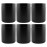 Cornucopia 8oz Black Coated Glass Jars (6-Pack); Cosmetic Jars with Black Plastic Lids and Black Matte Exterior, 8-Ounce / 9-ounce Capacity