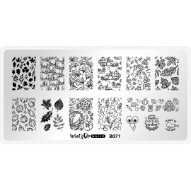 Whats Up Nails - B071 The Whole Nine Gourds Stamping Plate for Autumn Nail Art Design