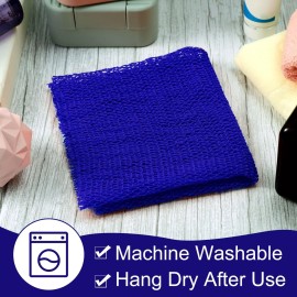 Geiserailie African Net Sponge Long Bathing Net Shower Body Scrubber Back Scrubber Skin Smoother Bathing Sponge for Daily Use or Stocking Stuffer(Blue)