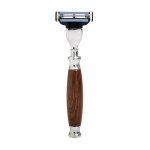Union Razors SS4RZ Razor with Wood Handle - Brown