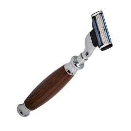 Union Razors SS4RZ Razor with Wood Handle - Brown