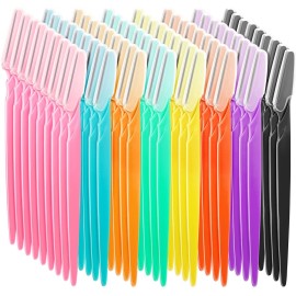 96 Pcs Eyebrow Razors Shavers Trimmers for Women Dermaplane Razor Facial Razors Shavers Facial Hair Removal for Women Exfoliating Dermaplaning Tool for Face with Precise Cover for Makeup Care Tools