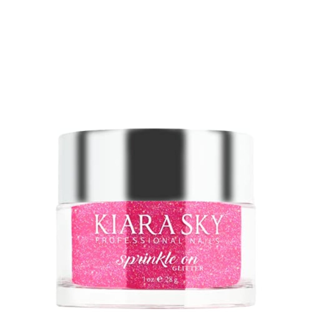 Kiara Sky Nail Art 3D Glitter 1 oz | Sprinkle On Collection | Mix with Acrylic, Gel Polish or dip Powder | All I Can Pink of