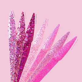 Kiara Sky Nail Art 3D Glitter 1 oz | Sprinkle On Collection | Mix with Acrylic, Gel Polish or dip Powder | All I Can Pink of