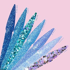 Kiara Sky Nail Art 3D Glitter 1 oz | Sprinkle On Collection | Mix with Acrylic, Gel Polish or dip Powder | Teal me About It