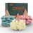 CROIN Ice Cream Shower Pouf (Set of 3) Assorted Colors Bath Mesh Sponge Ball Exfoliating Body Scrubber for Women, Men and Children