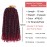 Leeven 12 Inch Pretwisted Passion Twist Hair 8 Packs Ombre Burgundy Pre Looped Red Water Wave Crochet Hair Short Curly Bohemian Braids Synthetic Hair Extensions for Black Women (12Strands/Pack TBUG)