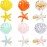 WILLBOND 12 Pieces Artificial Shell Pearl Starfish Seashell Hair Clip Set Acrylic Resin Women Lady Hair Clip Headdress Hairstyle Tool Accessories Beach Wedding Supplies
