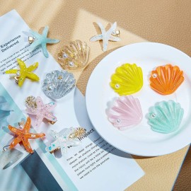 WILLBOND 12 Pieces Artificial Shell Pearl Starfish Seashell Hair Clip Set Acrylic Resin Women Lady Hair Clip Headdress Hairstyle Tool Accessories Beach Wedding Supplies WILLBOND 12 Pieces Artificial Shell Pearl Starfish Seashell Hair Clip Set Acrylic Resin Women Lady Hair Clip Headdress Hairstyle Tool Accessories Beach Wedding Supplies