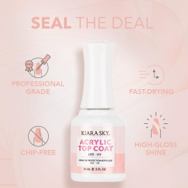 KIARA SKY Professional Nails Acrylic Essentials 0.5 Fl Oz (Acrylic Top Coat)