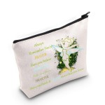 LEVLO Fairy Tale Cosmetic Make Up Bag Fairy Pixie Fans Inspired Gift You Are Braver Stronger Smarter Than You Think Fairy Makeup Zipper Pouch Bag (Always Tink)