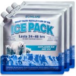 SUNLUG Cooler Ice Packs Reusable Ice Packs for Coolers Long Lasting Freezer Packs for Cooler Bag, Lunch Bags, Cooler Backpacks (3 Pack)