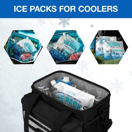 SUNLUG Cooler Ice Packs Reusable Ice Packs for Coolers Long Lasting Freezer Packs for Cooler Bag, Lunch Bags, Cooler Backpacks (3 Pack)