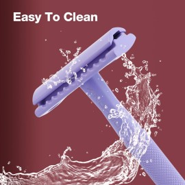 KINGHOOD Brass Single Blade Razor for Gentle & Close Shave - Double Edge Safety Razor with 10 Blade Refills, Long Handle,Weighted Razor,Eco-Friendly & Less Irritation Perfect for Sensitive Skin