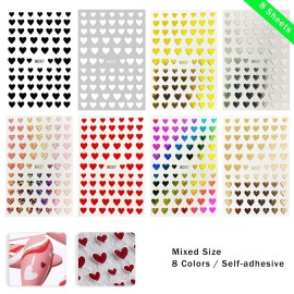 8 Sheets Heart Love Nail Art Stickers Decals 3D Self-Adhesive Nail Art Stickers Heart Love Nail Art Decorations Stars Decals Manicure Accessories (Heart) 8 Sheets Heart Love Nail Art Stickers Decals 3D Self-Adhesive Nail Art Stickers Heart Love Nail Art Decorations Stars Decals Manicure Accessories (Heart)