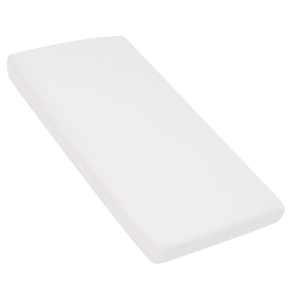 Nap Mat Sheet 24 x 48 x 4 Fitted Elastic Corners Preschool Day Care Rest Nap Mat Cover, Soft & Breathable Baby Sheets for Regalo My Cot Portable Toddler Bed and Joovy Travel Cot, White
