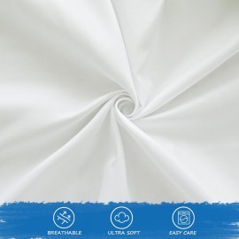 Nap Mat Sheet 24 x 48 x 4 Fitted Elastic Corners Preschool Day Care Rest Nap Mat Cover, Soft & Breathable Baby Sheets for Regalo My Cot Portable Toddler Bed and Joovy Travel Cot, White