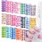 WOKOTO 20 Sheets Marble Peel and Stick Nail Polish Strips - Candy Color Gradient Full Marble Nail Polish Stickers Wraps for Women Girls with Nail File Stick On Nail Strips