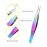 Honoson 6 Pieces Pointed Tweezers Ingrown Hair Precision Needle Point Tip Tweezers Stainless Steel for Nose Facial Hair Eyebrow Blackhead Remover(Rainbow Color)