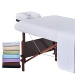 Master Massage Cotton Table Cover Flannel Sheets Set 3 Piece Spa Beauty Bed Cover Soft Massage Linens Set,Include Flat, Face Cushion Cradle Cover, Fitted Sheet (Pure White)