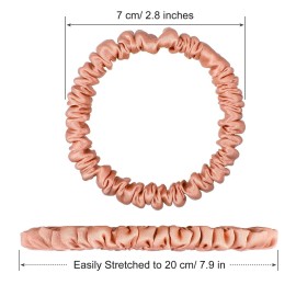 Chuangdi 9 Pieces Silk Scrunchies for Hair Silk Hair Ties Scrunchies for Women Girls Elastic Ponytail Holders(Vivid Style,Dark Colors)