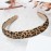 Cuizhiyu Leopard Print Headbands for Women Girls 2cm Wide Headband PU Solid Hairband Hair Hoops Hair Accessories 6 pack (Leopard)