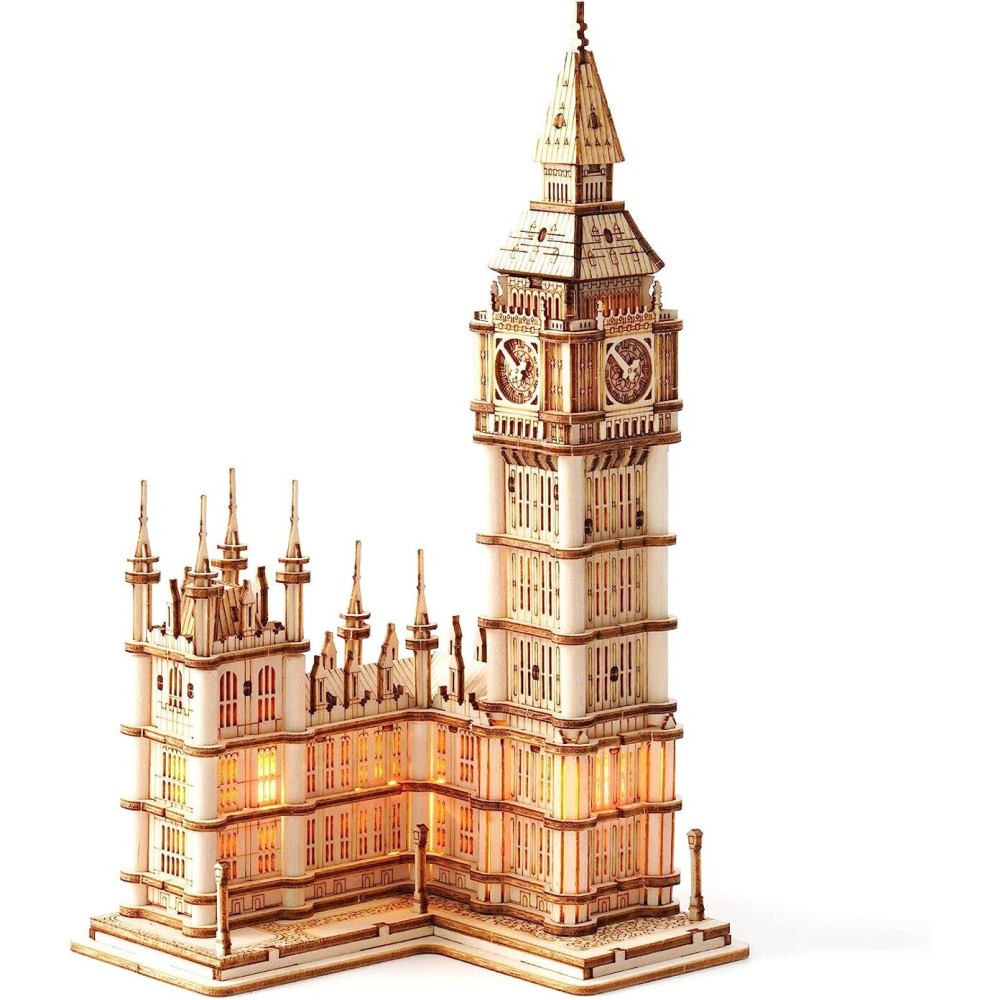 Rolife 3D Wooden Puzzles Big Ben Craft Model Kits for Adults to Build Birthday Gift for Family and Friends