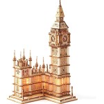 Rolife 3D Wooden Puzzles Big Ben Craft Model Kits for Adults to Build Birthday Gift for Family and Friends