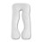 Trickonometry U Shaped Pregnancy Pillow, Velvet Cover, Cotton Inner Cover, Full Body Maternity Cushion for Pregnant Women, Sleeping, Resting, Side, Back, Belly, Legs, Back Pain Relief, Support(White)
