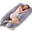Trickonometry U Shaped Pregnancy Pillow, Velvet Cover, Cotton Inner Cover, Full Body Maternity Cushion for Pregnant Women, Sleeping, Resting, Side, Back, Belly, Legs, Back Pain Relief, Support(White)
