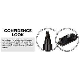Gordon Andres Water Proof Beard Pencil for Men, Long Lasting Coverage & Natural Finish - Beard, Moustache & Eyebrows - Micro-Fork Tip for Seamless Application - Includes Brush for Blending (Black) Gordon Andres Water Proof Beard Pencil for Men, Long Lasting Coverage & Natural Finish - Beard, Moustache & Eyebrows - Micro-Fork Tip for Seamless Application - Includes Brush for Blending (Black)