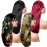4 Pieces Satin Sleep Cap for Long Hair and Dreadlock, Extra Large 2 PCS Solid Color and 2 PCS Floral Pattern Sleeping Bonnet for Women