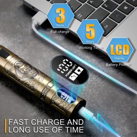 pynogeez Cordless Hair Clippers for Men Professional Hair Trimmer LCD Display 0mm Baldheaded Clippers for Hair Cutting Men Grooming Kits Rechargeable, Gold