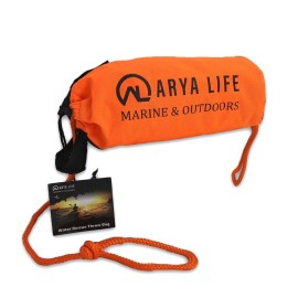 Arya Life Throw Rope Rescue Bag with 70ft of Marine Rope. Throwable Rescue Ropes for Kayaking, Boating and Ice Fishing. High Visibility Safety Equipment for Kayak and Boat Emergency