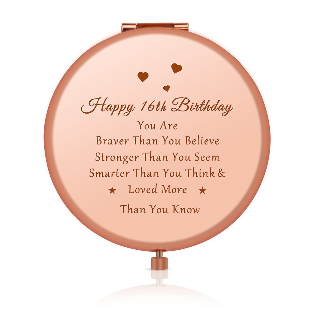 16th Birthday Gifts for Girl Sweet 16 Year Old Birthday Gifts Ideas for Girls Daughter Granddaughter Niece Travel Mirror Compact Makeup Mirror Birthday Gifts from Sister Friendship Gifts 16th Birthday Gifts for Girl Sweet 16 Year Old Birthday Gifts Ideas for Girls Daughter Granddaughter Niece Travel Mirror Compact Makeup Mirror Birthday Gifts from Sister Friendship Gifts