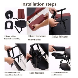 HOINCO Massage Table Armrest Hanging Arm Rest Sling Board Armrest Support, Hanging Armrest Frame for Folding Massage Table-Black