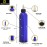 BRIGHTFROM Twist Top Applicator Bottles, 8 OZ, Squeeze Empty Plastic Bottles, Black Nozzle, BPA-Free, PET, Refillable, Open/Close Nozzle - Multi Purpose (Blue)
