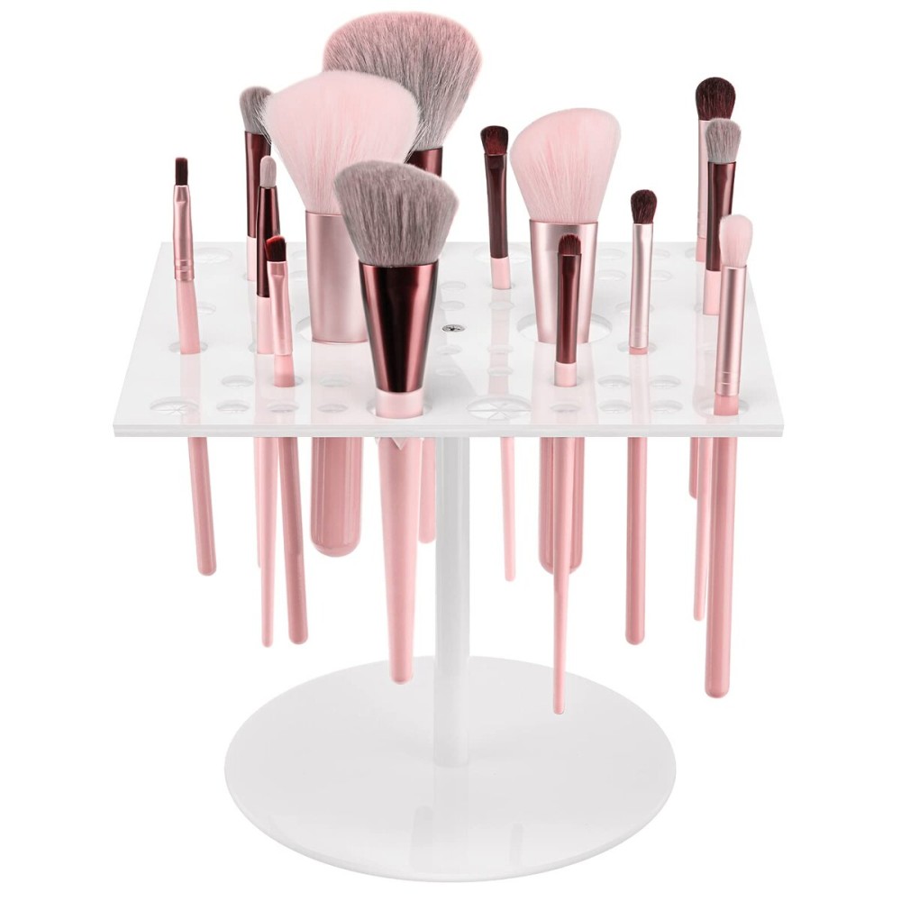 54 Holes Acrylic Brush Holder Makeup Brush Drying Rack Brush Dryer Collapsible Makeup Brush Holder Makeup Brush Dryer Stand for Acrylic Nail Brush Makeup Lover (White) 54 Holes Acrylic Brush Holder Makeup Brush Drying Rack Brush Dryer Collapsible Makeup Brush Holder Makeup Brush Dryer Stand for Acrylic Nail Brush Makeup Lover (White)
