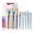 Makeup Brushes Set, 11 Pcs Eigshow Premium Vegan Makeup Brushes, Synthetic Foundation Powder Contour Blush Concealer Full Face Eye Brush, Bamboo Cosmetics Brushes Sets with Bag and Gift Box - Ice Blue