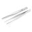 Hegebeck Stainless Steel Tweezers with Flat Round Tip, General Application Lab Forceps, Serrated Tip Straight 5 Inch Tweezers for Plants, Craft, Electrical Repair 2pcs