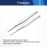 Hegebeck Stainless Steel Tweezers with Flat Round Tip, General Application Lab Forceps, Serrated Tip Straight 5 Inch Tweezers for Plants, Craft, Electrical Repair 2pcs