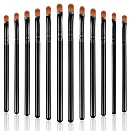 12 Pieces Small Concealer Brush Flat Lip Concealer Brush Under Eye Synthetic Fiber Makeup Eyebrow Outline Foundation for Concealing Blending Setting Buffing Makeup(Black) 12 Pieces Small Concealer Brush Flat Lip Concealer Brush Under Eye Synthetic Fiber Makeup Eyebrow Outline Foundation for Concealing Blending Setting Buffing Makeup(Black)