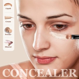 12 Pieces Small Concealer Brush Flat Lip Concealer Brush Under Eye Synthetic Fiber Makeup Eyebrow Outline Foundation for Concealing Blending Setting Buffing Makeup(Black) 12 Pieces Small Concealer Brush Flat Lip Concealer Brush Under Eye Synthetic Fiber Makeup Eyebrow Outline Foundation for Concealing Blending Setting Buffing Makeup(Black)
