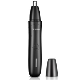 Nose Hair Trimmer for Men Painless - Stainless Steel Dual Edge Blades - Easy to Clean - USB Rechargeable Lithium Battery