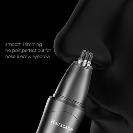 Nose Hair Trimmer for Men Painless - Stainless Steel Dual Edge Blades - Easy to Clean - USB Rechargeable Lithium Battery